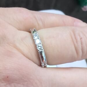 Elegant Silver Diamond Ring